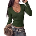 thumbnail image 1 of BTFBM Womens Sweaters Cable Knit V Neck Long Sleeve Tops | Lightweight Ribbed Fitted Pullover,Y2K Going Out Top,Basic Tunic Daily Wear Fall,Dressy Work Business Casual Outfits, 1 of 9
