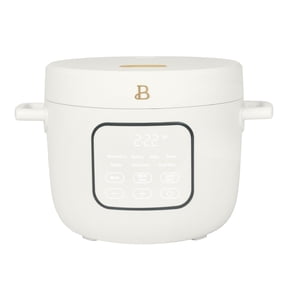 Beautiful 14-Cup Cooked, 6-Cup Uncooked Electric Rice and Grain Cooker, EverGood Ceramic Nonstick Coating, White Icing by Drew Barrymore