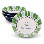 Beautiful 4-Piece Bamboo Melamine Sardine Cereal Bowl Set, Multi-Color by Drew Barrymore
