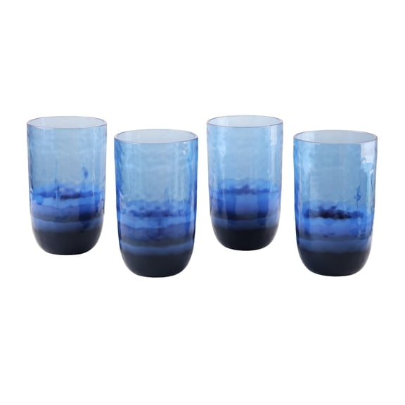 Beautiful 4-piece 22-Ounce Colorblock Acrylic Tall Tumblers set, Multi-Color by Drew Barrymore