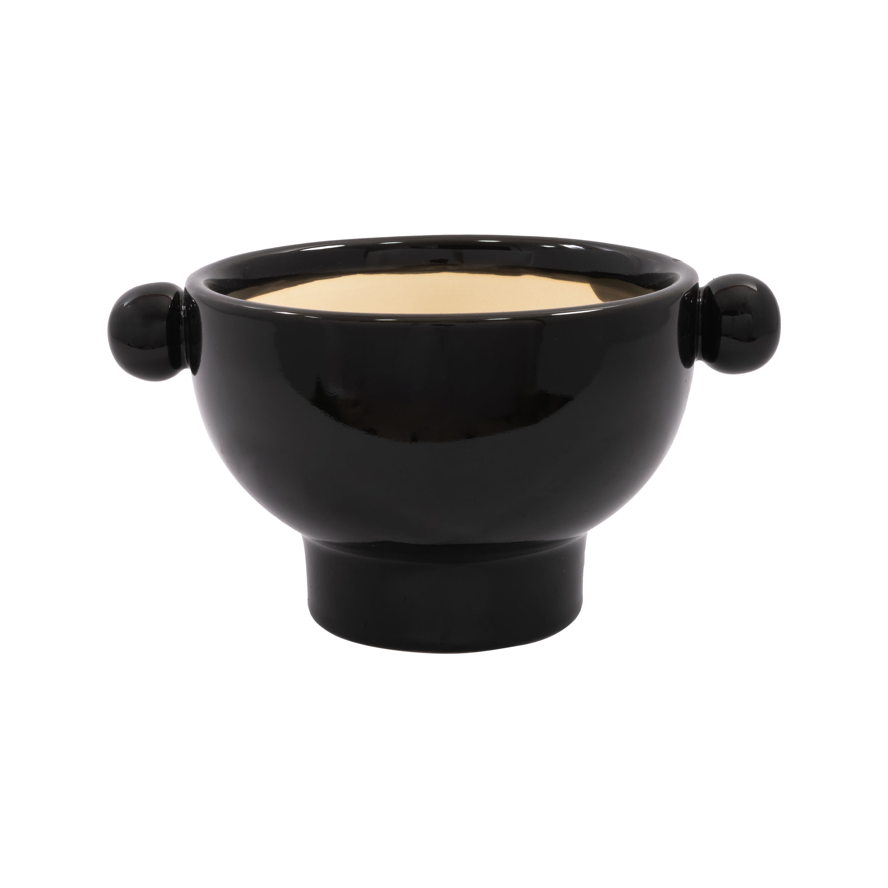 Beautiful 7" Charcoal Handled Ceramic Planter by Drew Barrymore