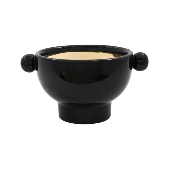 Beautiful 7" Charcoal Handled Ceramic Planter by Drew Barrymore