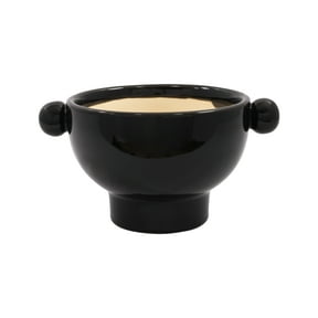 Beautiful by Drew Barrymore 7 in Charcoal Ceramic Knob Handle Planter