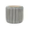 Beautiful 8" Black Stripe Ceramic Planter by Drew 