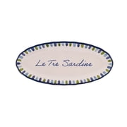 Beautiful 18 x 8 Bamboo Melamine Sardine Oval Platter, Multi-Color by Drew Barrymore