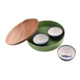 thumbnail image 1 of Beautiful Serve Bowl 14.6" x 6" Bamboo Melamine with Sardine Dip Bowls and Wood Lid, Multi-Color by Drew Barrymore, 1 of 33