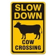 thumbnail image 1 of BTFSigns 15" x 23" Aluminum Cow Crossing Signs, Slow Down Sign For Yard,Funny Traffic Sign Wall Decor Rust-Resistant, Easy to Install, Ideal for Streets, Driveways, Wall Art and Outdoor Decor, 1 of 5