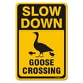 thumbnail image 1 of BTFSigns 15" x 23" Aluminum Goose Crossing Signs, Slow Down Sign For Yard,Funny Traffic Sign Wall Decor Rust-Resistant, Easy to Install, Ideal for Streets, Driveways, Wall Art and Outdoor Decor, 1 of 5