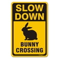 thumbnail image 1 of BTFSigns 16" x 12" Aluminum Bunny Crossing Signs, Slow Down Sign For Yard,Funny Traffic Sign Wall Decor Rust-Resistant, Easy to Install, Ideal for Streets, Driveways, Wall Art and Outdoor Decor, 1 of 5