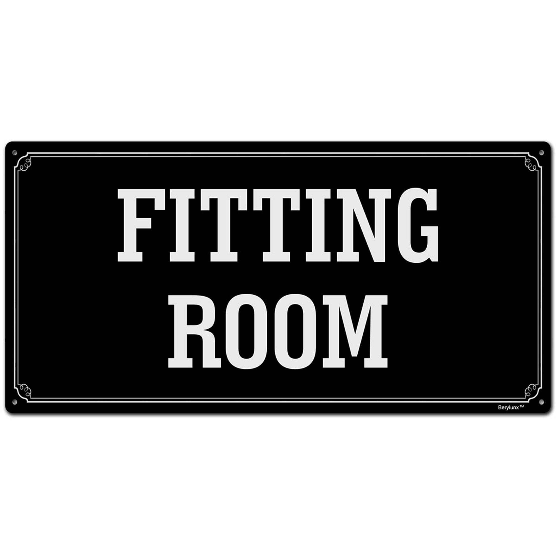 BTFSigns 6 x 12 inch Fitting Room Rust-Free Aluminum Signs for Home ...