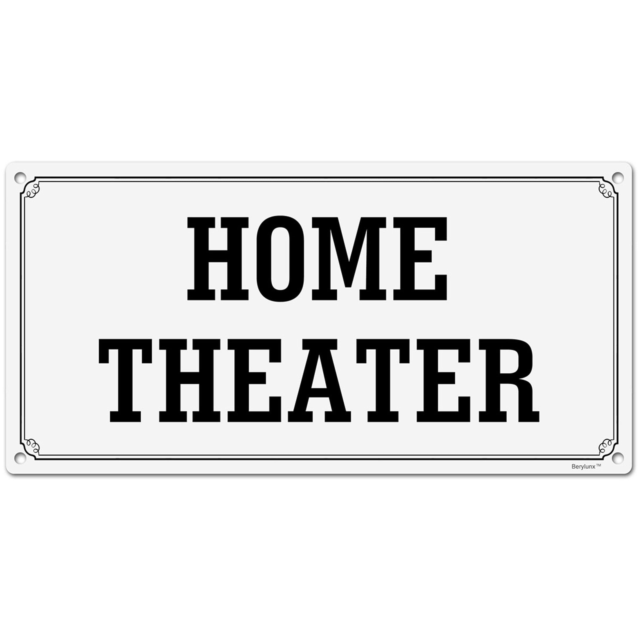 BTFSigns 6 x 12 inch Home Theater Rust-Free Aluminum Signs for Home ...