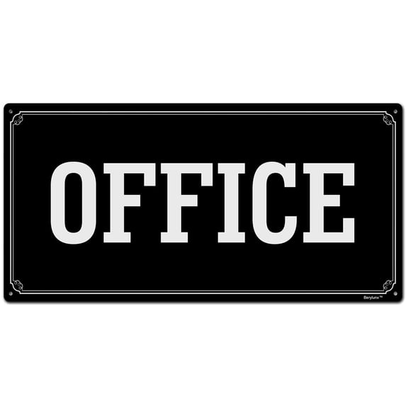 Sign Rounded Courners BTFSigns 6 x 12 inch Office Rust-Free Aluminum Signs for Home Office ...