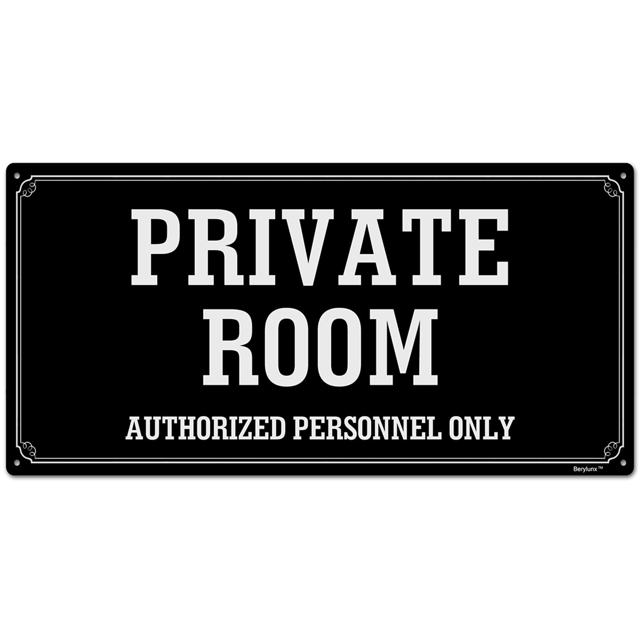 BTFSigns 6 x 12 inch Private Room Authorized Personnel Only in Rust ...
