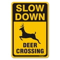thumbnail image 1 of BTFSigns 8" x 12" Aluminum Deer Crossing Signs, Slow Down Sign For Yard,Funny Traffic Sign Wall Decor Rust-Resistant, Easy to Install, Ideal for Streets, Driveways, Wall Art and Outdoor Decor, 1 of 5
