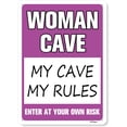 thumbnail image 1 of BTFSigns 8" x 12" Woman Cave Sign, Wall Decoration Aluminum Sign High Precision Printing, Water Proof, Women Only Room Decor, My Cave My Rules for She Shed, 1 of 6