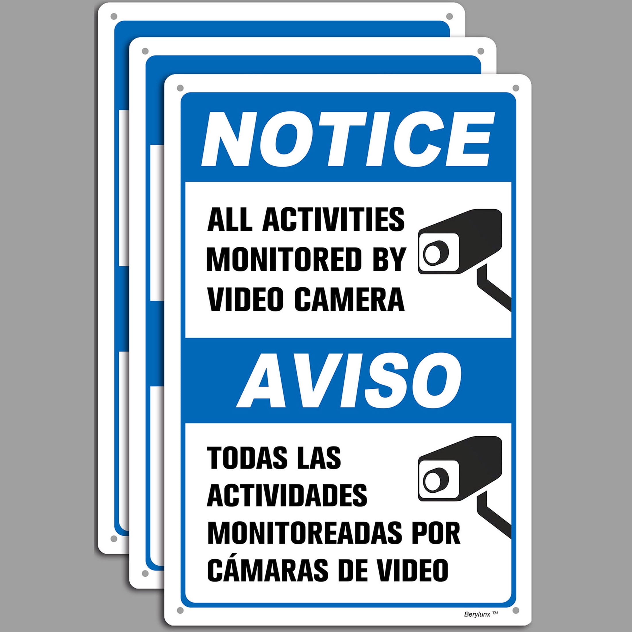 Streaming Sign Warning BTFSigns Bilingual 3 Pack 8