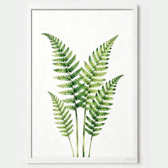 BTFSigns Vintage Floral Wood Framed Wall Art Retro Ferns Canvas Wall Decor Rustic Floral Framed Prints Hanging Decor for Home Bedroom Living Room 8x12 inches