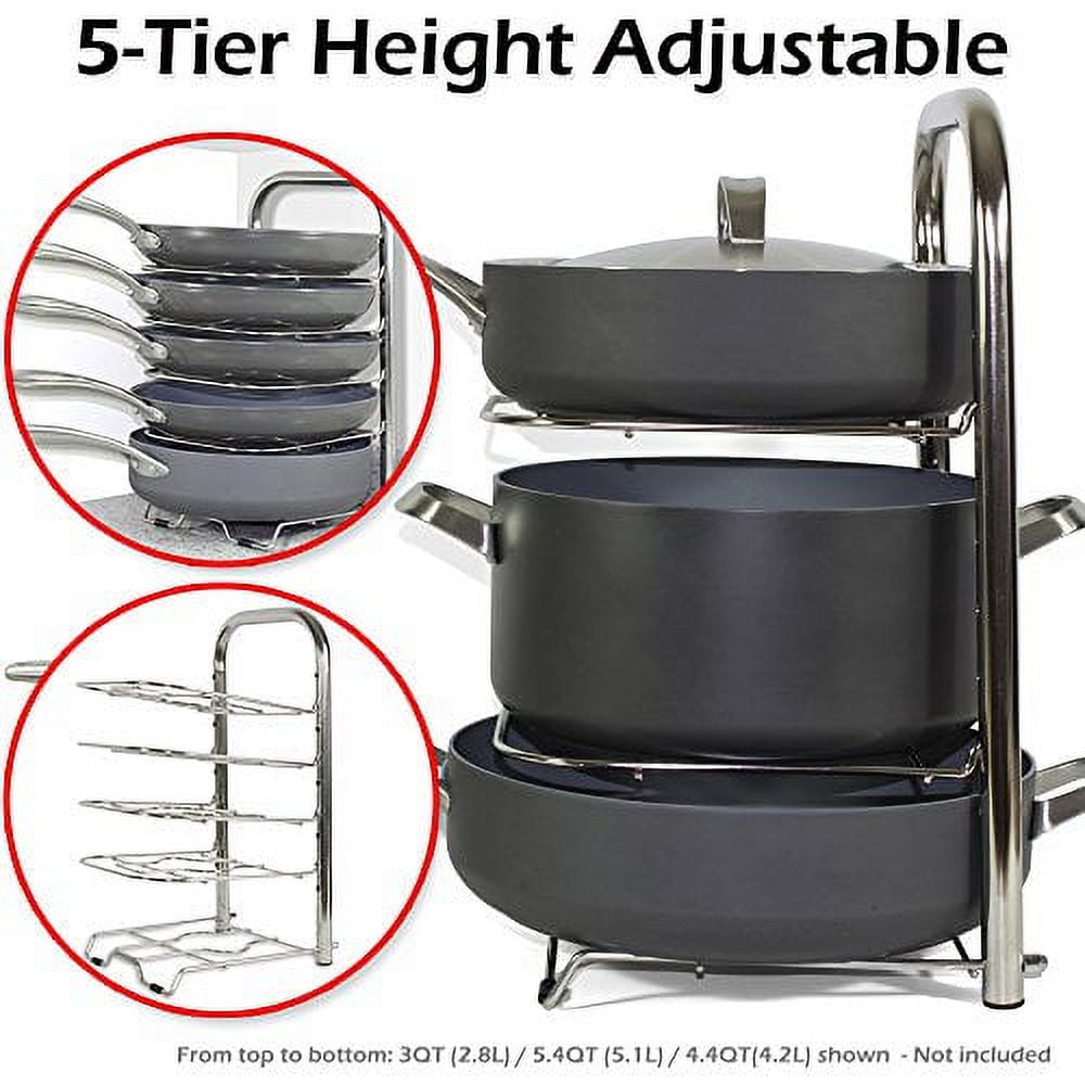 https://i5.walmartimages.com/seo/BTH-Height-Adjustable-Pot-Pan-Organizer-Rack-5-Tier-10-11-12-Inch-Heavy-Duty-Kitchenware-Cookware-Holder-Kitchen-Cabinet-Countertop-Stainless-Steel-S_e766a544-082f-4df1-a92f-993db98cf510.525b00e2f6aaeb0d0756246c3787f2d3.jpeg