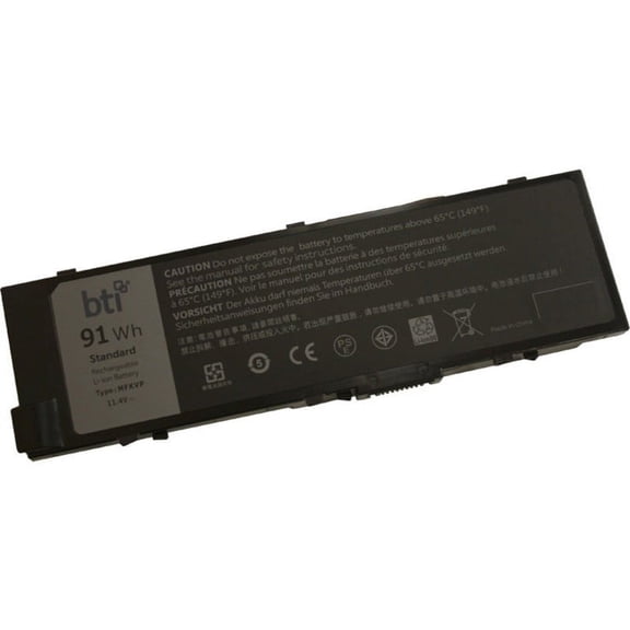 BTI 11.4V 91Whr 6-Cell Li-ion Battery Replacement for Dell MFKVP-BTI
