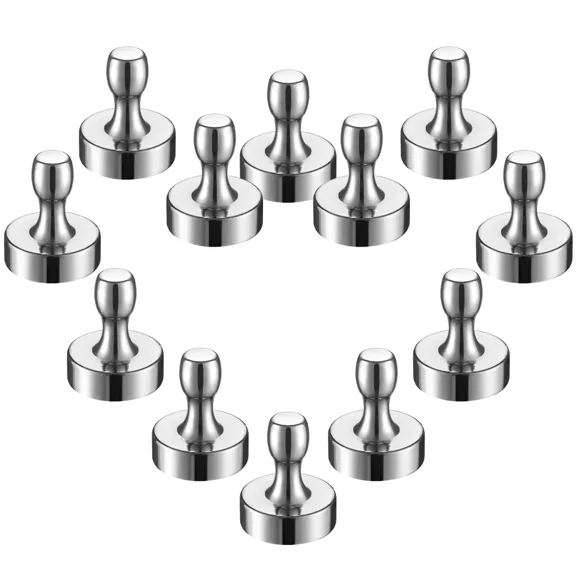 BTLIN Fridge Magnets Extra Strong, Large Magnetic Push Pins for Kitchen Refrigerator Metal Bulletin Board Whiteboard Office 12Pack 15x18mm