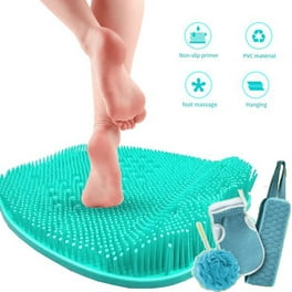 meidong Shower Foot Scrubber, Feet Cleaner for Shower Floor with Dead Skin  Remover File and Suction Cups (1PCS Blue)