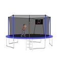 thumbnail image 1 of CASEMIOL 14FT Trampoline Outdoor for Kids and Adults, 1000 LBS Weight Capacity, with Enclosure Net, Basketball Hoop, and Ladder – Recreational Trampoline for Family Fun, Blue, 1 of 8