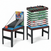 SHINPT 16-in-1 Multi Game Table, 48" Combo Game Table Set for Game Room, Game Table with Bow, Arrow, Basketball, Football, Hockey, Foosball, Shuffleboard, Ping Pong, Chess, Checkers, Bowling