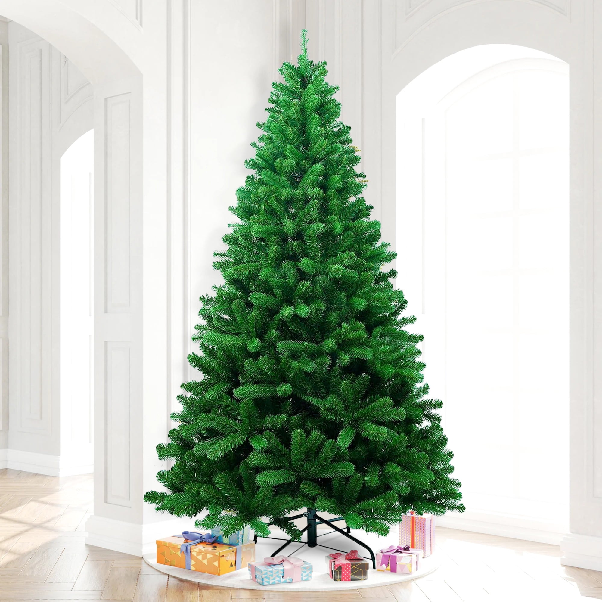 BTMWAY 6FT Prelit Artificial Christmas Tree with 300 LED Lights, 600