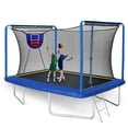 thumbnail image 1 of 8 ×12FT Large Trampoline for Kids and Adults, SHINPT Outdoor trampoline with 2 Basketball Hoops, Big Trampoline with 360° Safety Net, Kids Trampoline Outdoor with Football Net with 1600LBS Capacity, 1 of 7