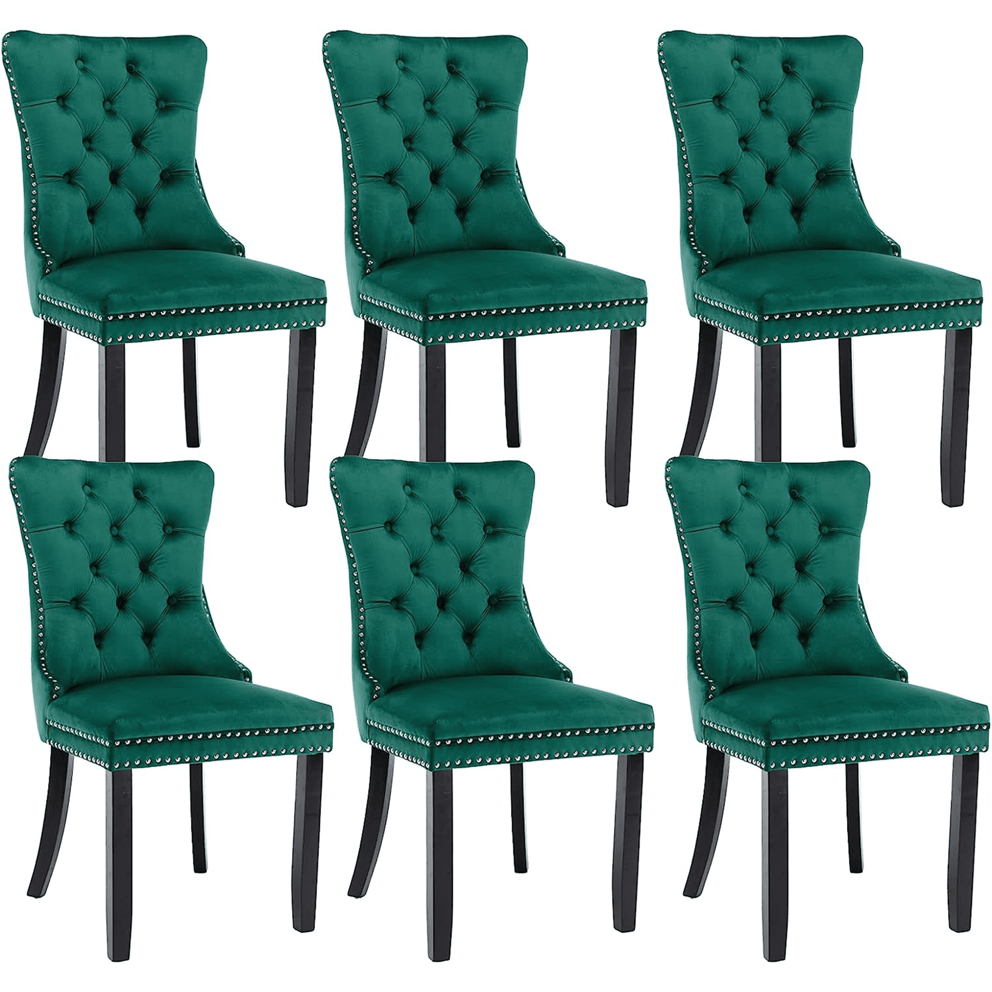 BTMWAY Dining Room Chairs Set of 6, Modern Upholstered Velvet Dining