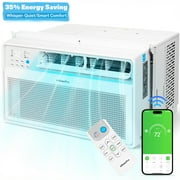 8000 BTU Window Air Conditioner with Wifi, Ultra Quiet Smart Inverter Window AC Units Cools up to 350 sq. ft, Up to 35% Energy Savings, Window Unit with Remote Control, 4 Modes(Auto, Cool, Dry, Fan)