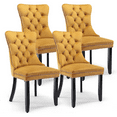 thumbnail image 1 of LegaHome Gold Velvet Dining Chairs, 4 Pcs Upholstered Button Tufted Dining Chair Set, Modern Padded Accent Chairs with Solid Wood Legs and Nailhead Trim, Home Kitchen Armless Dining Chairs Set, 1 of 10