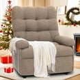 thumbnail image 1 of Electric Recliner Chair, PAPROOS Ergonomic Lounge Recliner with Remote Control, Side Pocket, Modern Power Recliner Sofa for Adults Elderly, Single Reclining Sofa for Living Room Home, Brown, 1 of 9
