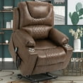 thumbnail image 1 of LEGAHOME Large Lift Chair with Heated and Massage Functions, Extended Fabric Lift Recliner Relax Sofa with 2 Remotes and 2 Cup Holders, Oversize Electric Power Lounge Chiar for Elderly Big Men, Brown, 1 of 15