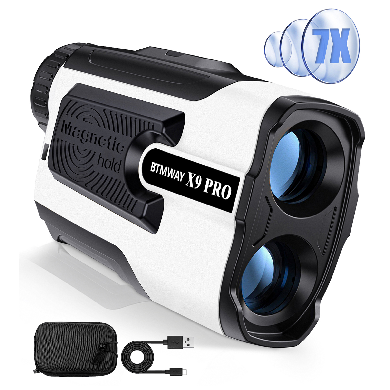BTMWAY Laser Golf Rangefinder 900 Yards | 7X Magnification with Slope Switch, X9 PRO - image 1 of 12