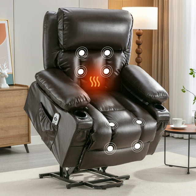 BTMWAY Lift Chairs for Elderly, Electric Massage Lift Recliner with