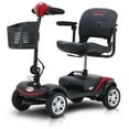 thumbnail image 1 of BTMWAY Mobility Scooter, 4 Wheels Electric Scooter for Seniors, Compact Folding Travel Mobility Scooters for Adult, Transformer Mobility Scooter with Swivel Seat, Front and Rear LED Light, Red, 1 of 15
