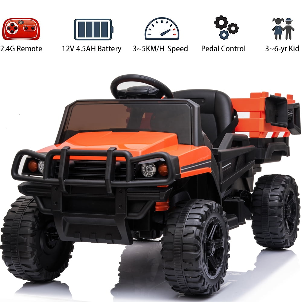 12V Battery Powered Kids Electric Car with Trailer, UK Ubuy