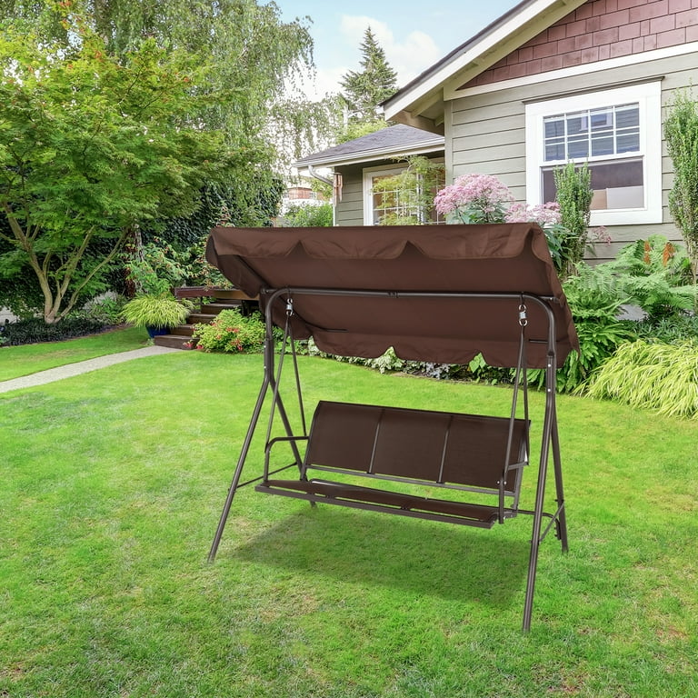 BTMWAY Outdoor Swing with Canopy, Person Outdoor Patio Swings