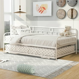 Full Size Daybed with Twin Size Trundle Bed and Drawers Grey Walmart