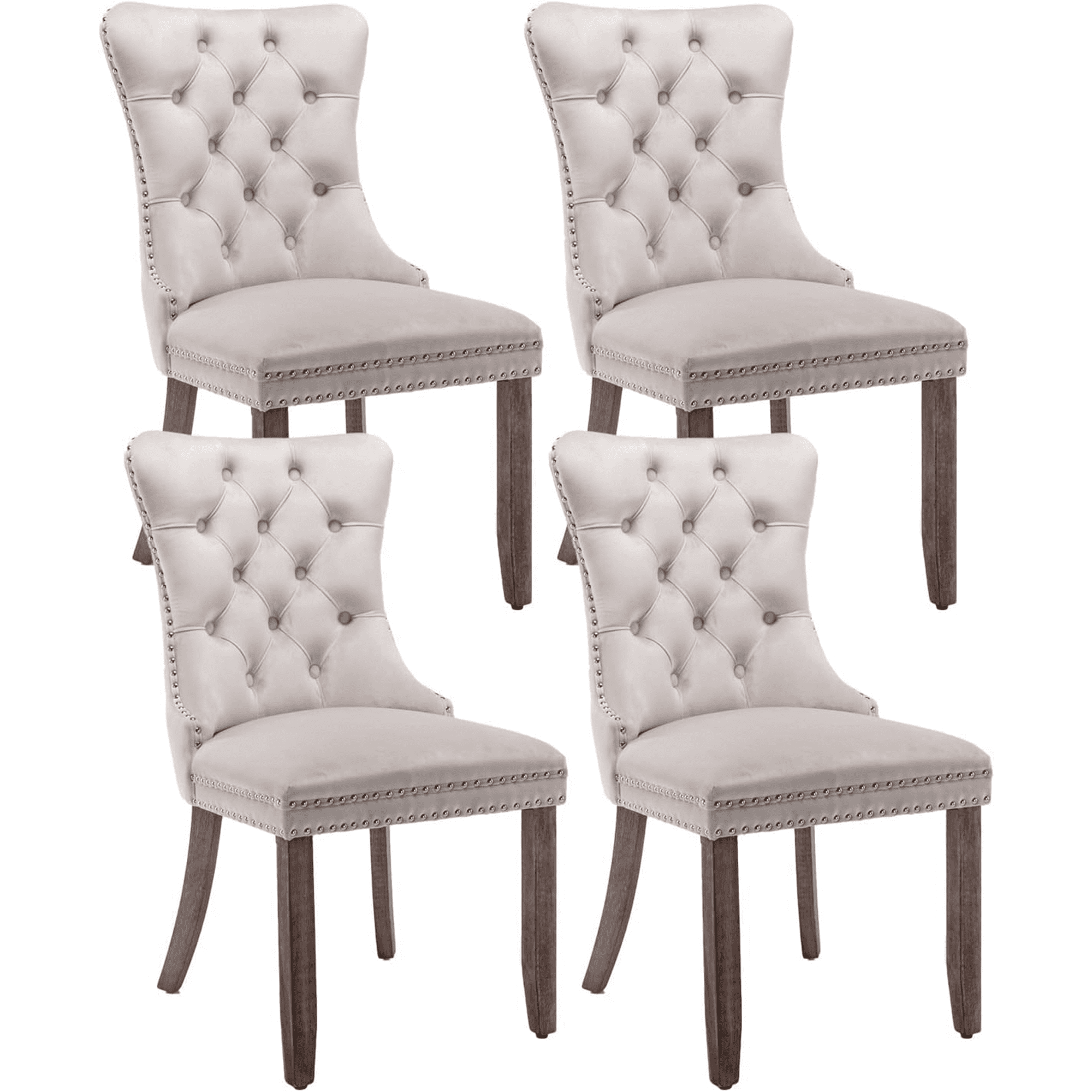 Btmway Velvet Dining Chairs Set Of 4 High End Upholstered Button Tufted Dining Chair With 4040