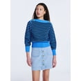 thumbnail image 1 of Free Assembly Women's Button Shoulder Sweater with Long Sleeves, Sizes XS-XXL, 1 of 5