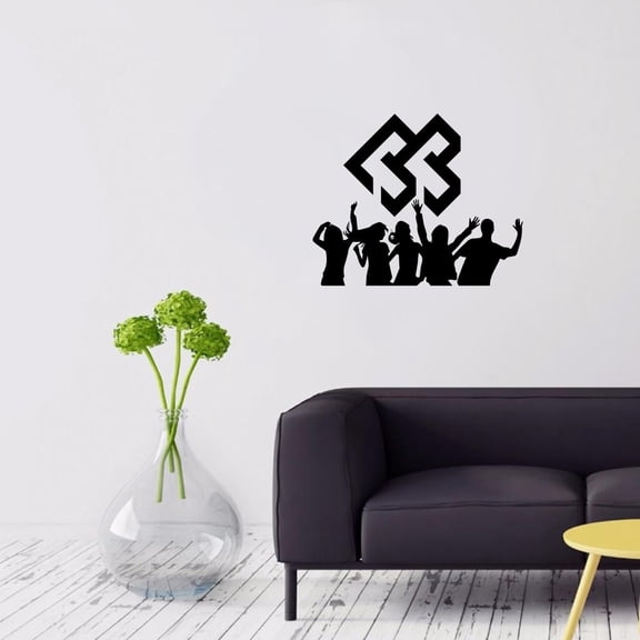 BTOB Born To Beat Logo KPOP Band Wall Decals Music Artist Song Lyrics Singer Dancer Korean Pop Group Boys/Girls Art Room Music Room Studio Home Bedroom Vinyl Wall Art Decals Decoration (8x10 inch)