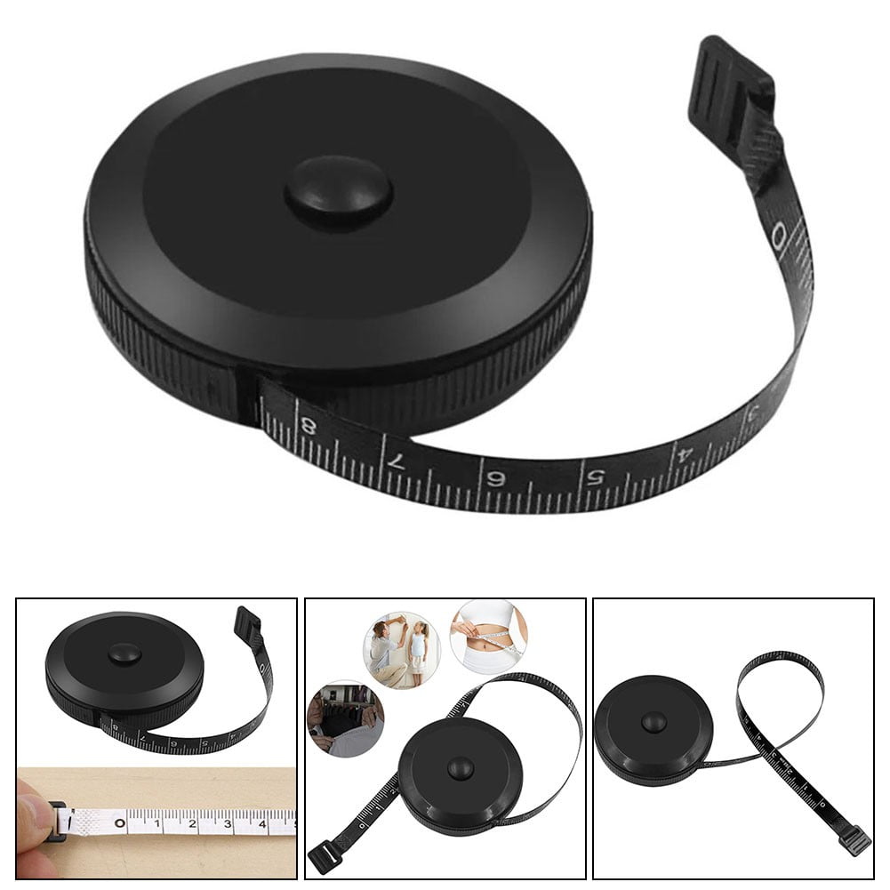 BTOER 1.5m 60" Black Double Sided Measuring Flexible Sewing Mini Tape