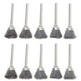 BTOER 10 PCS Brass Brush Wire Wheel Brushes 15MM UShaped Die Grinder