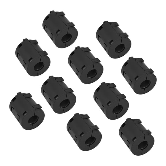 BTOER 10PCS Ferrite Ring Black Clip-On Ferrite Ring Noise Suppressor Cable Clamp 13mm
