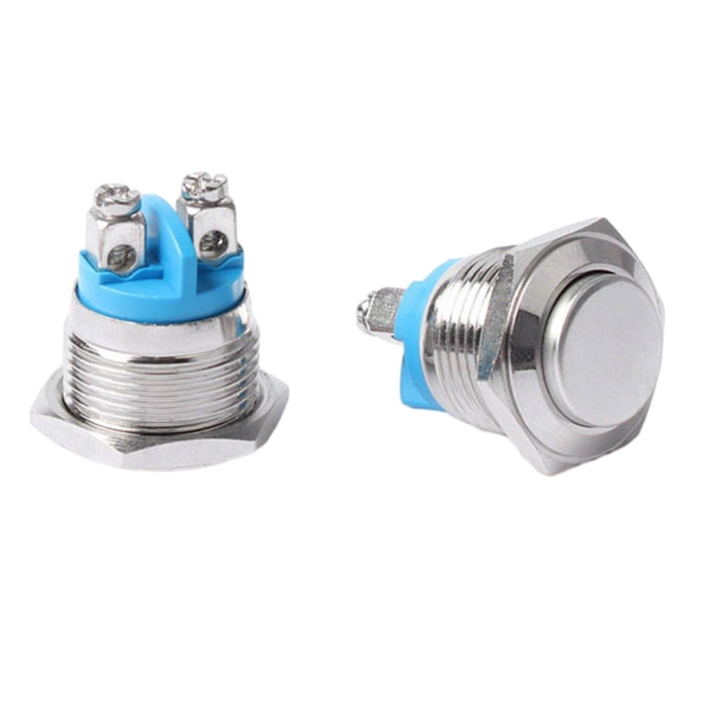 BTOER 12V 22 mm Metal Waterproof Push Button Momentary On Off Switch ...