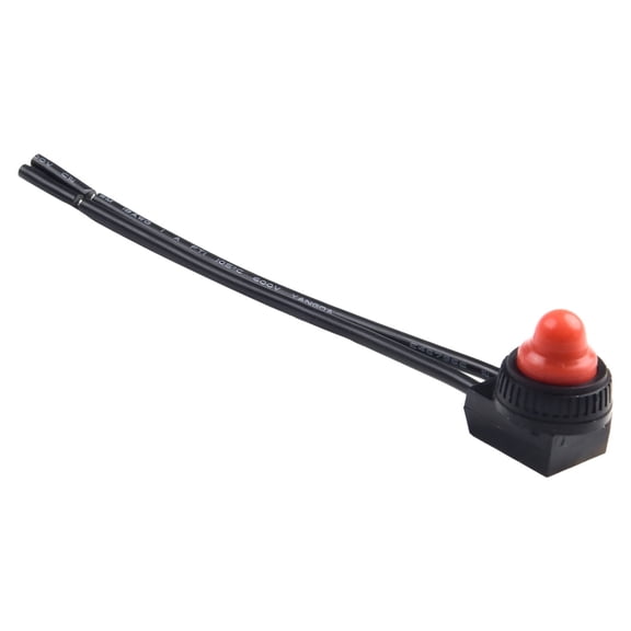 BTOER 12V Waterproof Latching Push Button On-Off Switch With Leads Wire Black Red