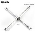 thumbnail image 1 of BTOER 18/20inch Four Way Lug Cross Wrench Car Wheel Lug Nut Heavy Duty Socket Spanner, 1 of 8