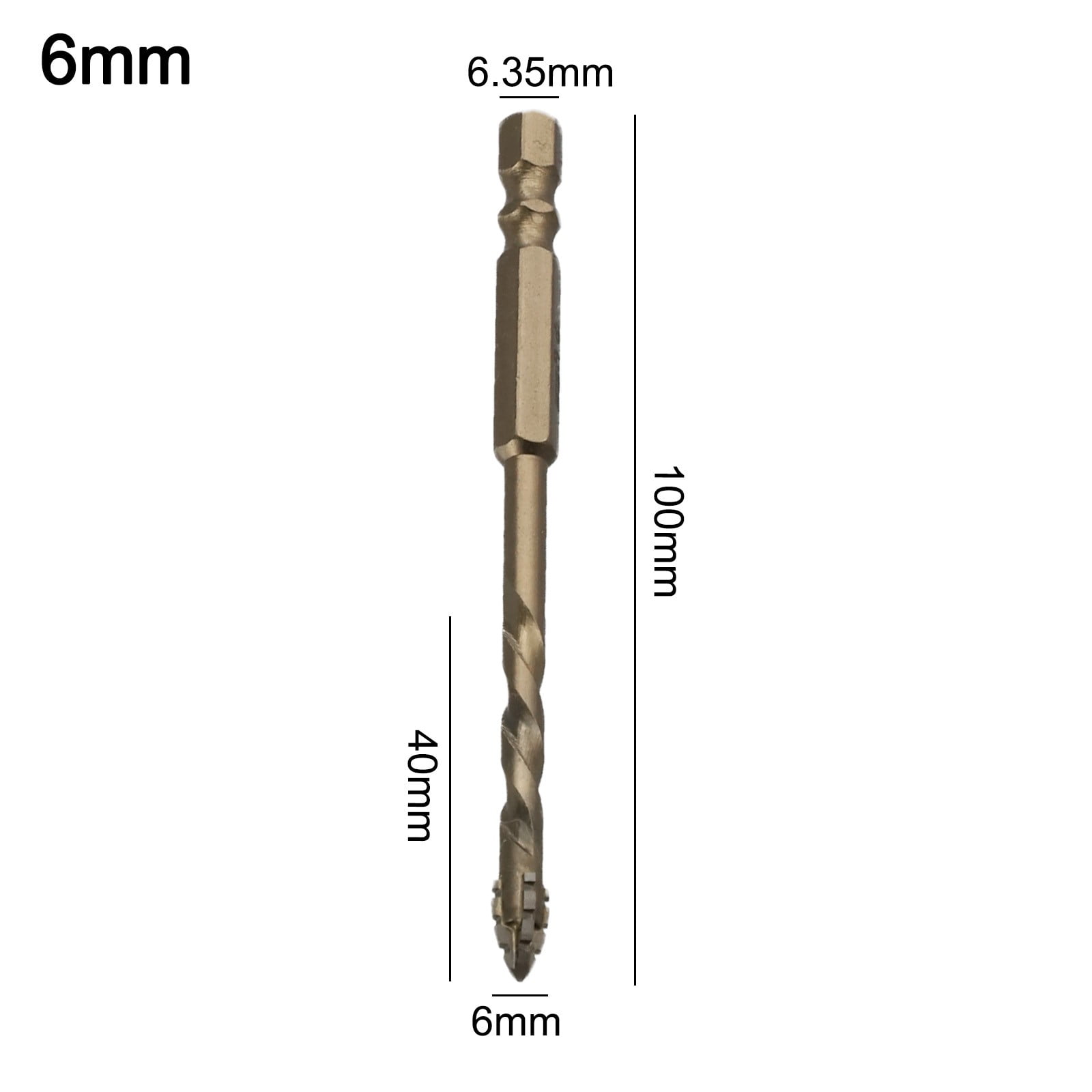 BTOER 1pc Eccentric Drill Four-Flute Glass Tile Punching Rock Slab ...